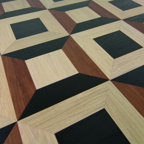 Floorin põrandad - Oak Trapezium sbiancato / black pearl / A. Walnut honey